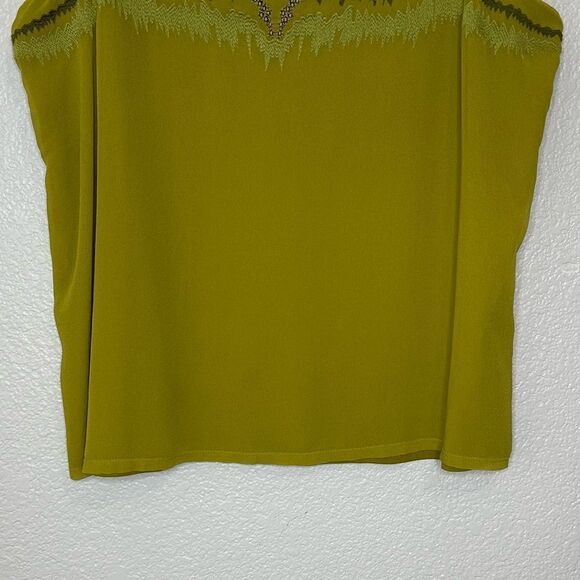 Coldwater Creek Olive Green Embroidered Tank Top - Picture 4 of 12